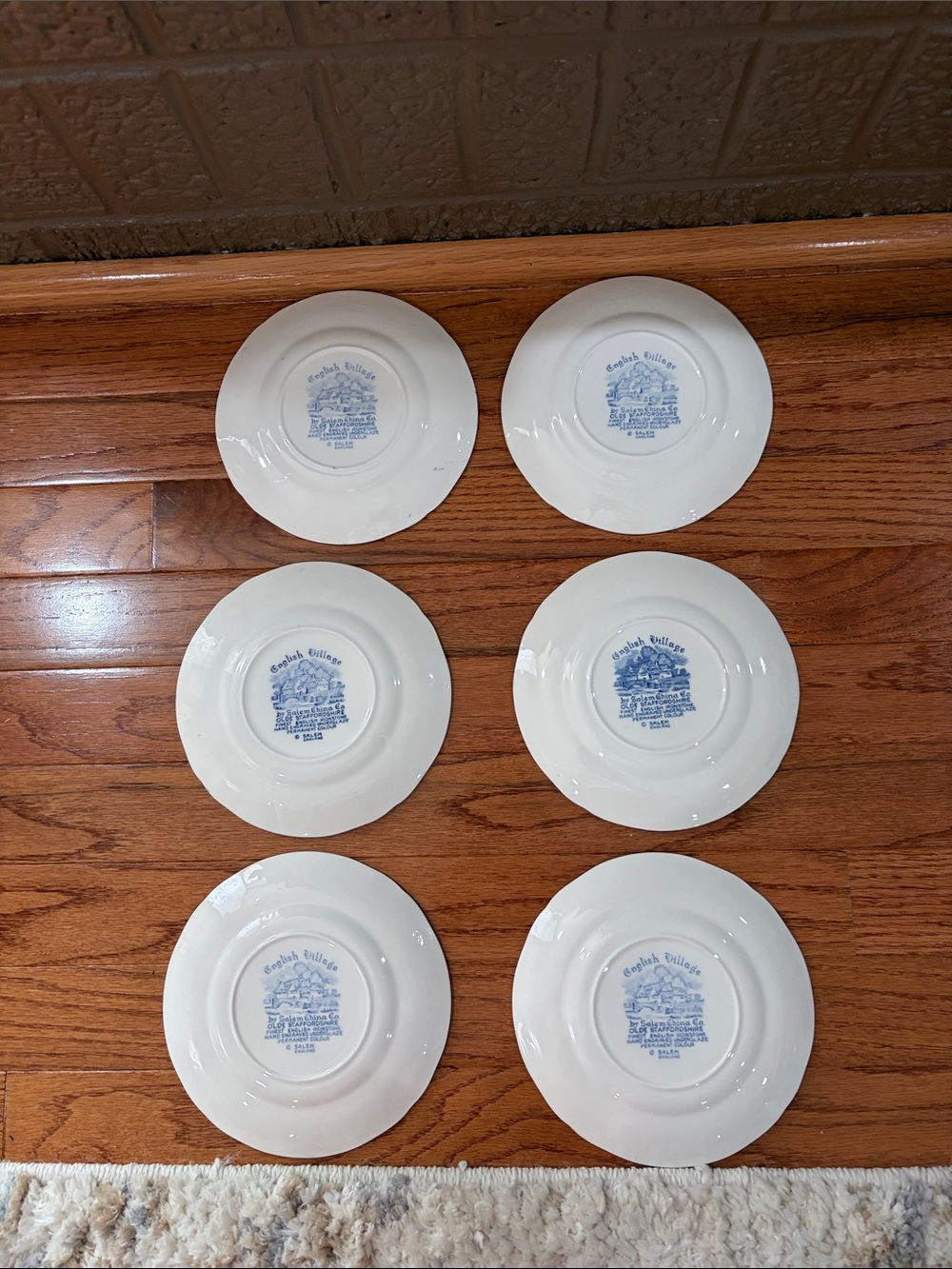 Salem China Co. Olde Staffordshire English Village transferware plate
- Set of 6 - Picture 2 of 3
